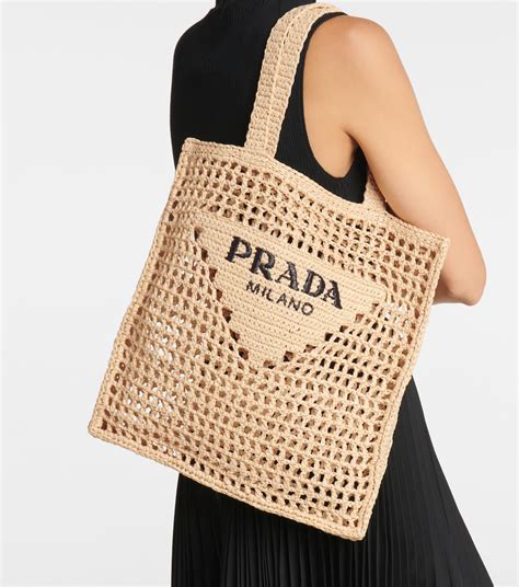 prada raffia tote bag price|prada raffia tote small.